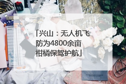 兴山：无人机飞防为4800余亩柑橘保驾护航