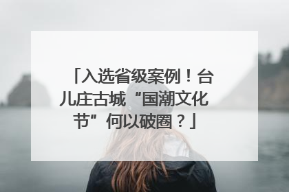 入选省级案例！台儿庄古城“国潮文化节”何以破圈？
