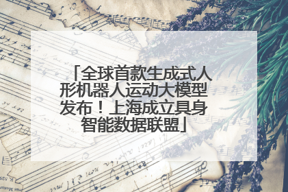 全球首款生成式人形机器人运动大模型发布！上海成立具身智能数据联盟