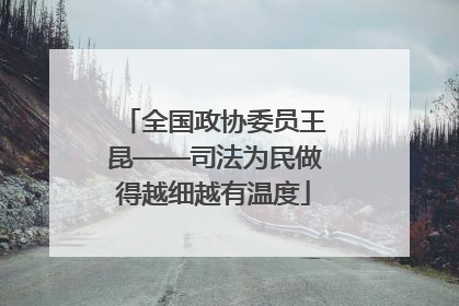 全国政协委员王昆——司法为民做得越细越有温度