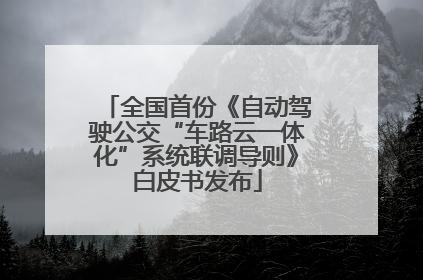 全国首份《自动驾驶公交“车路云一体化”系统联调导则》白皮书发布