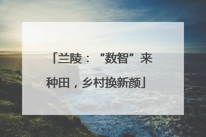 兰陵：“数智”来种田，乡村换新颜