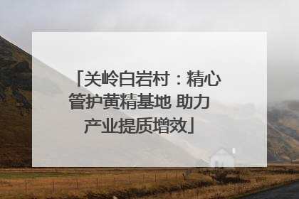 关岭白岩村：精心管护黄精基地 助力产业提质增效