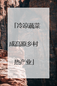 冷凉蔬菜成高原乡村热产业