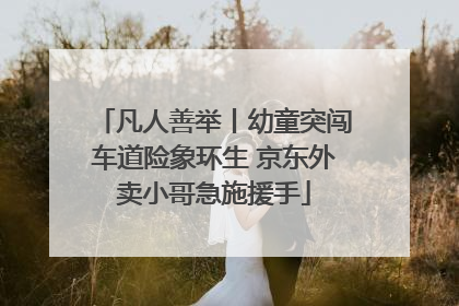 凡人善举丨幼童突闯车道险象环生 京东外卖小哥急施援手