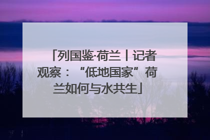 列国鉴·荷兰丨记者观察：“低地国家”荷兰如何与水共生