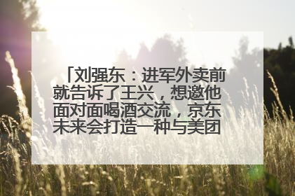 刘强东：进军外卖前就告诉了王兴，想邀他面对面喝酒交流，京东未来会打造一种与美团不同的商业模式