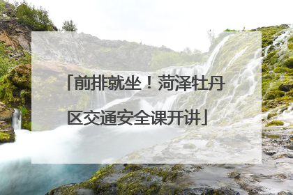 前排就坐！菏泽牡丹区交通安全课开讲