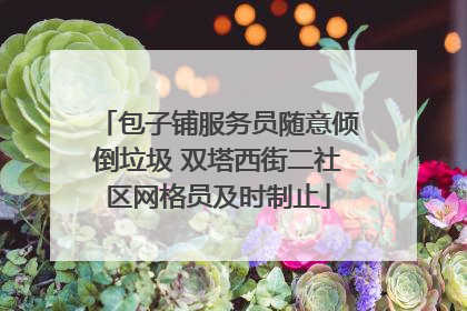 包子铺服务员随意倾倒垃圾 双塔西街二社区网格员及时制止