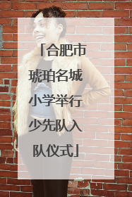 合肥市琥珀名城小学举行少先队入队仪式