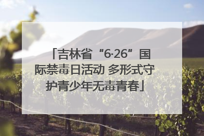 吉林省“6·26”国际禁毒日活动 多形式守护青少年无毒青春