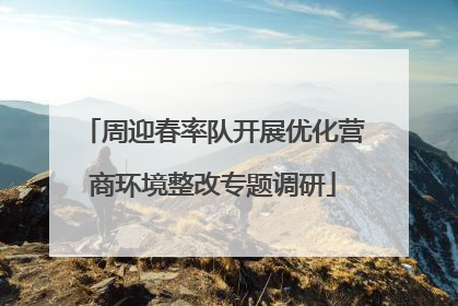 周迎春率队开展优化营商环境整改专题调研