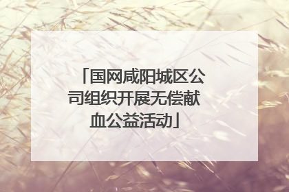 国网咸阳城区公司组织开展无偿献血公益活动