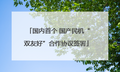 国内首个 国产民机“双友好”合作协议签署
