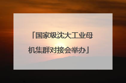 国家级沈大工业母机集群对接会举办