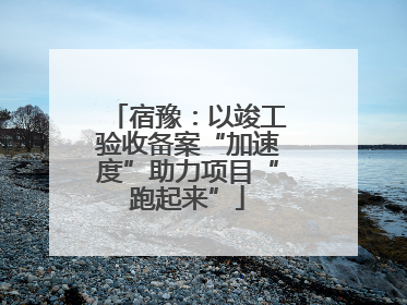 宿豫：以竣工验收备案“加速度”助力项目“跑起来”
