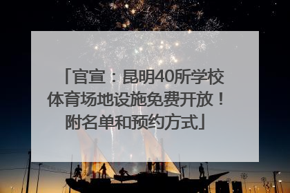 官宣：昆明40所学校体育场地设施免费开放！附名单和预约方式