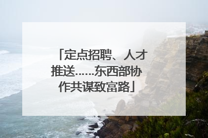 定点招聘、人才推送……东西部协作共谋致富路
