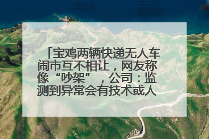 宝鸡两辆快递无人车闹市互不相让，网友称像“吵架”，公司：监测到异常会有技术或人为干预处置