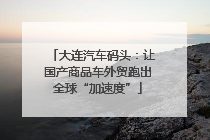大连汽车码头：让国产商品车外贸跑出全球“加速度”