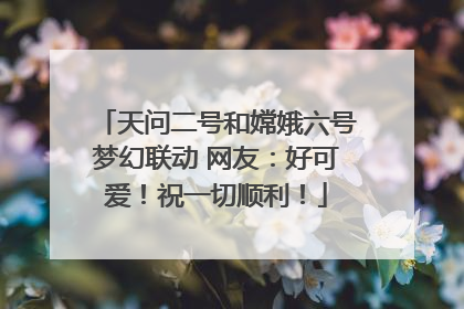 天问二号和嫦娥六号梦幻联动 网友：好可爱！祝一切顺利！