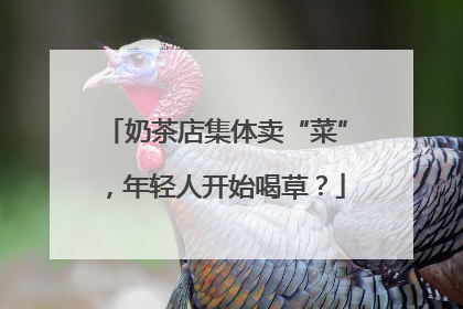 奶茶店集体卖“菜”，年轻人开始喝草？