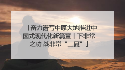 奋力谱写中原大地推进中国式现代化新篇章丨下非常之功 战非常“三夏”