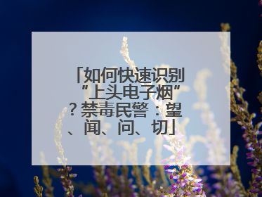 如何快速识别“上头电子烟”？禁毒民警：望、闻、问、切