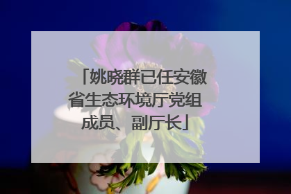 姚晓群已任安徽省生态环境厅党组成员、副厅长