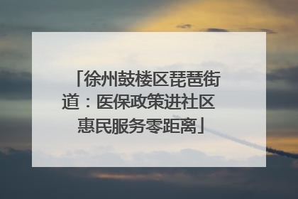 徐州鼓楼区琵琶街道：医保政策进社区 惠民服务零距离