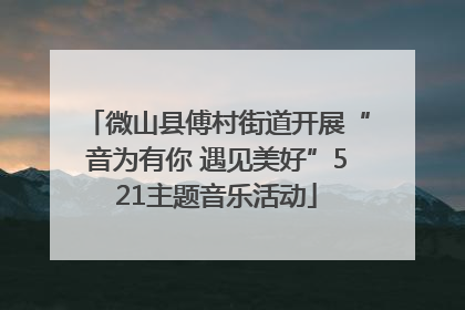 微山县傅村街道开展“音为有你 遇见美好”521主题音乐活动