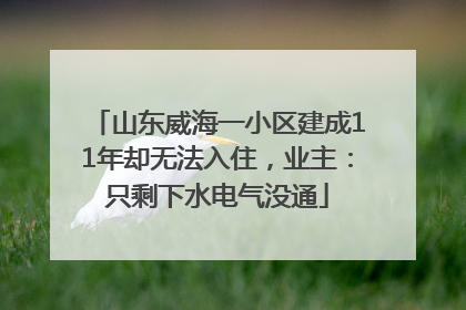 山东威海一小区建成11年却无法入住，业主：只剩下水电气没通