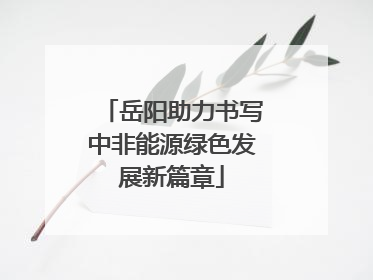 岳阳助力书写中非能源绿色发展新篇章
