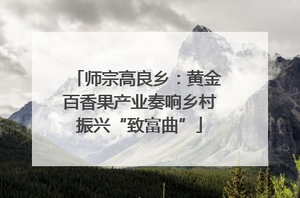 师宗高良乡：黄金百香果产业奏响乡村振兴“致富曲”
