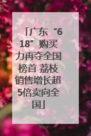 广东“618”购买力再夺全国榜首 荔枝销售增长超5倍卖向全国