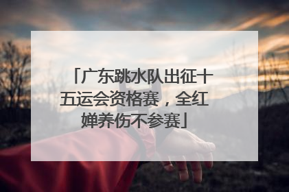 广东跳水队出征十五运会资格赛，全红婵养伤不参赛
