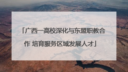 广西一高校深化与东盟职教合作 培育服务区域发展人才