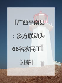广西平南县：多方联动为66名农民工讨薪
