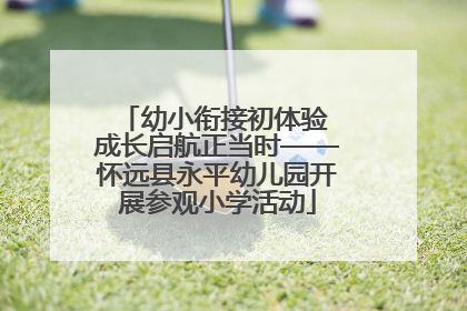 幼小衔接初体验 成长启航正当时——怀远县永平幼儿园开展参观小学活动