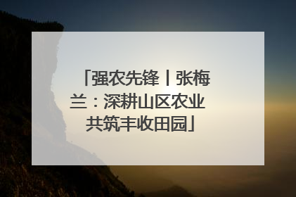 强农先锋丨张梅兰：深耕山区农业 共筑丰收田园
