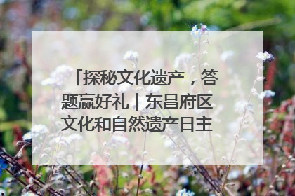 探秘文化遗产，答题赢好礼｜东昌府区文化和自然遗产日主题活动来袭！