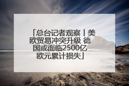 总台记者观察丨美欧贸易冲突升级 德国或面临2500亿欧元累计损失