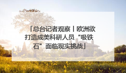 总台记者观察丨欧洲欲打造成美科研人员“吸铁石”面临现实挑战