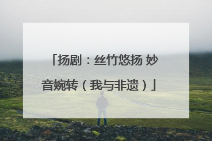 扬剧：丝竹悠扬 妙音婉转（我与非遗）