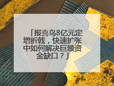 报喜鸟8亿元定增折戟，快速扩张中如何解决巨额资金缺口？