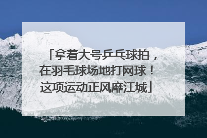 拿着大号乒乓球拍，在羽毛球场地打网球！这项运动正风靡江城