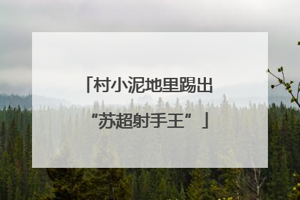 村小泥地里踢出“苏超射手王”