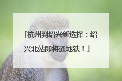 杭州到绍兴新选择：绍兴北站即将通地铁！