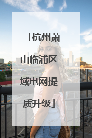 杭州萧山临浦区域电网提质升级