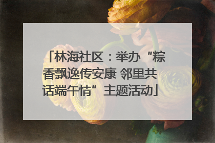 林海社区：举办“粽香飘逸传安康 邻里共话端午情”主题活动